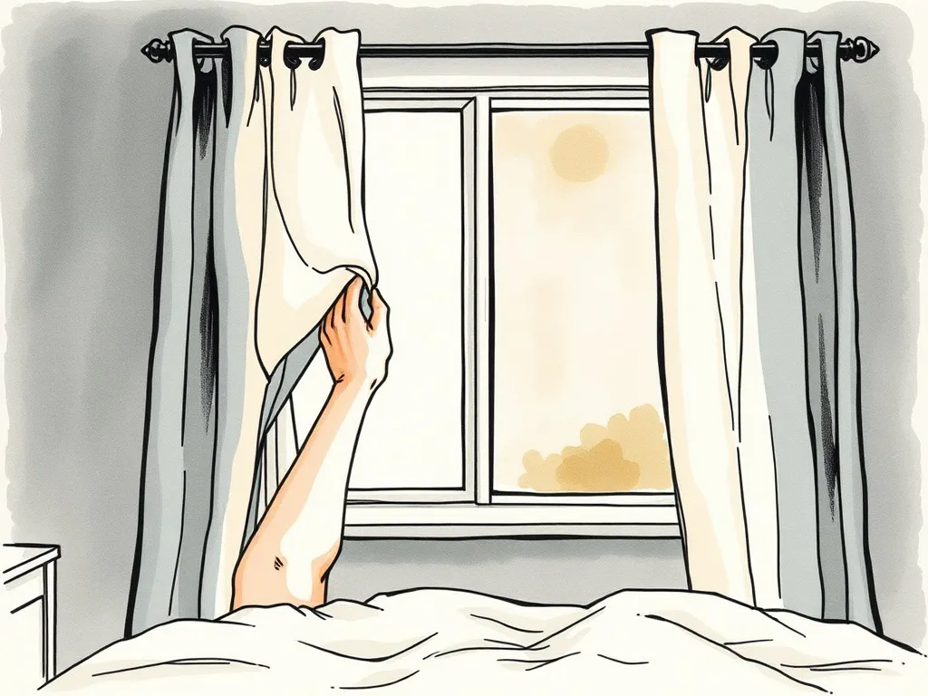 Creating an optimal dark sleep environment with blackout curtains for shift workers.