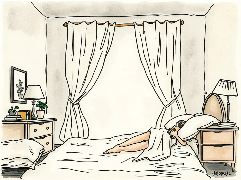 Pre-sleep wind-down routine featuring gentle stretching for better sleep quality.