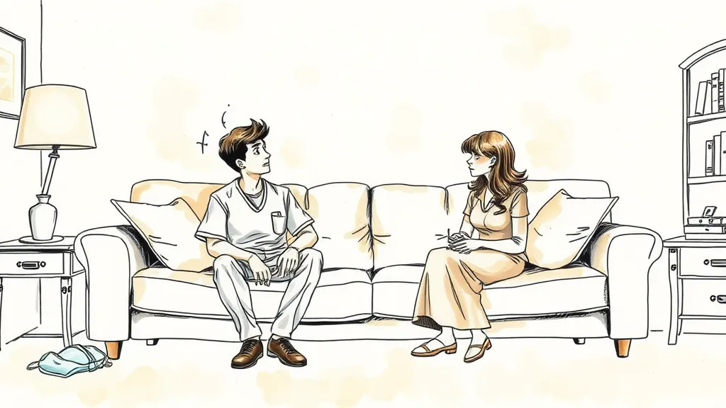 Couple disconnecting after a shift