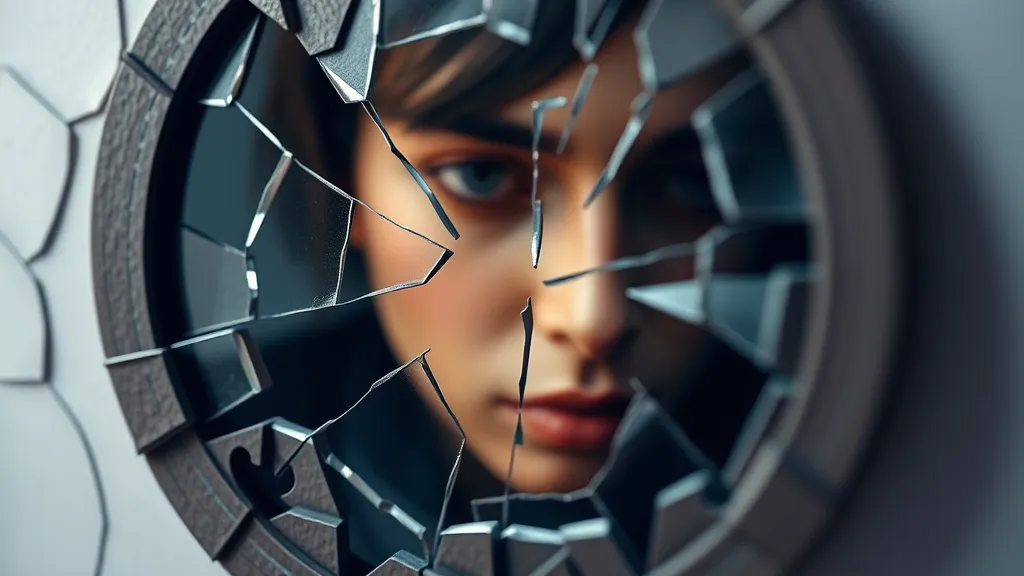 Cracked Mirror Reflection