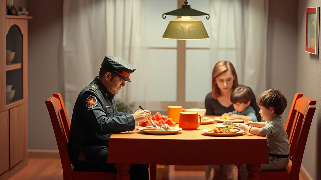 Family tension at the dinner table