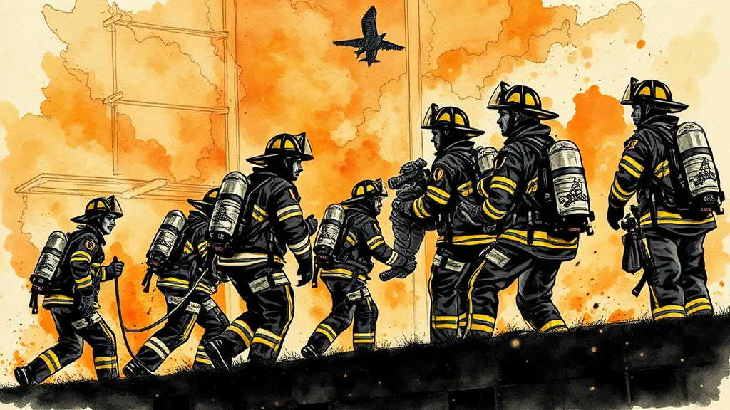 Firefighter at a rescue scene