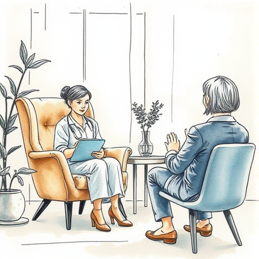 Healthcare worker counseling session