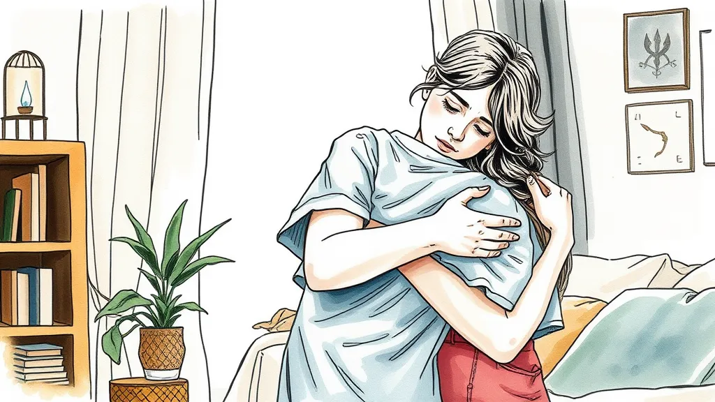 Partner showing support with a hug