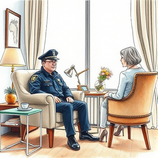 Police officer counseling session