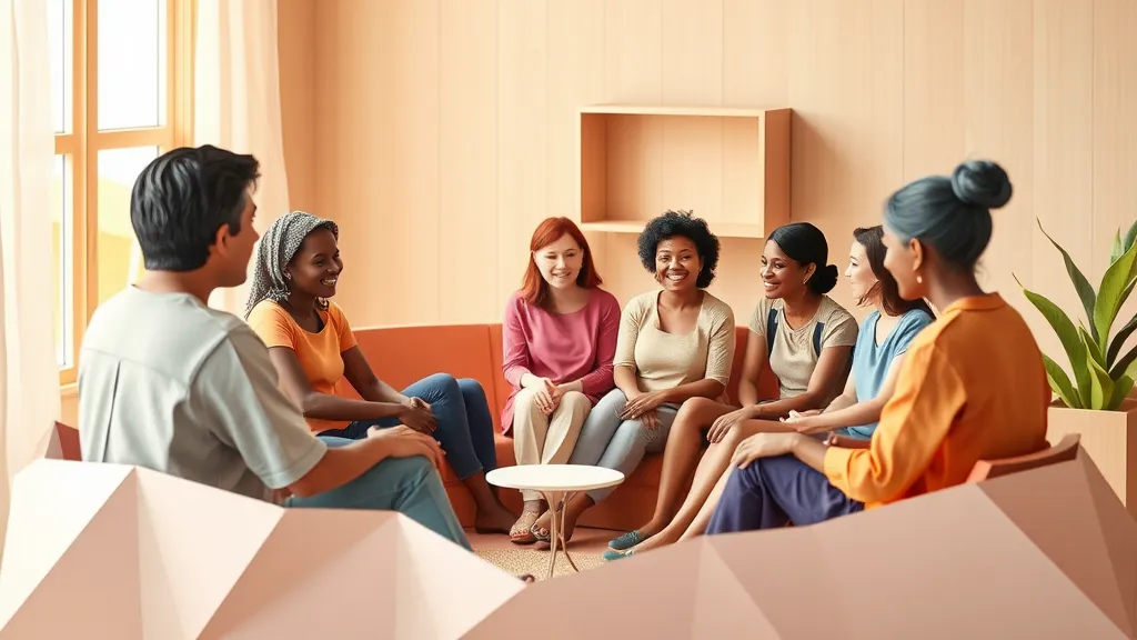 Support group in a circle