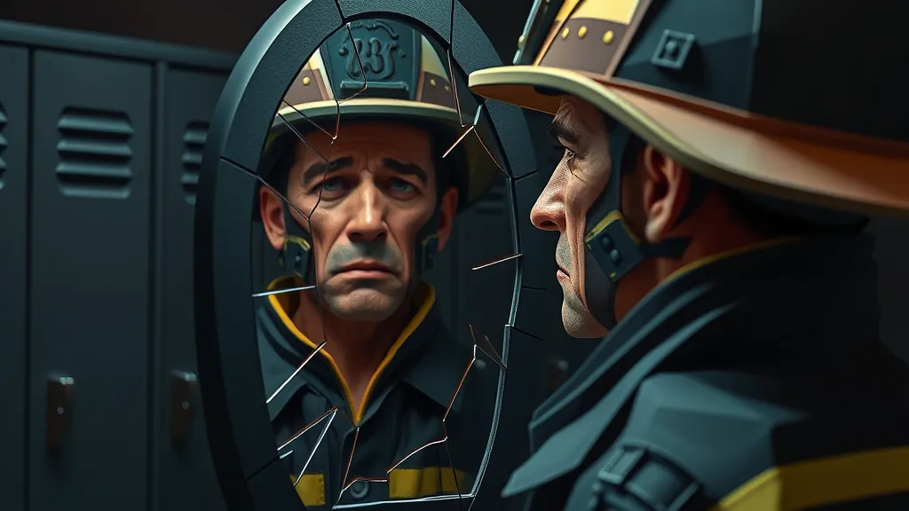 A Troubled Firefighter in Reflection
