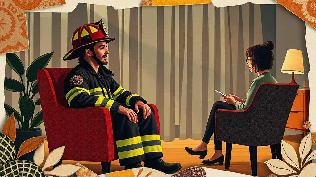 Firefighter in a counseling session